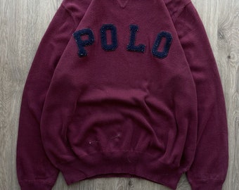 Vintage Sweatshirt Polo Ralph Lauren Center-Logo Y2k