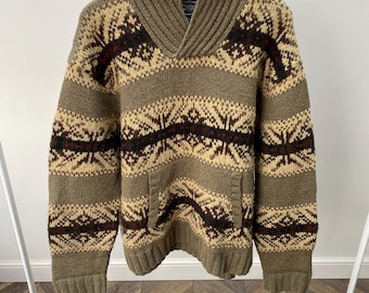 Suéter vintage de mezcla de lana tejido a mano de Polo Ralph Lauren