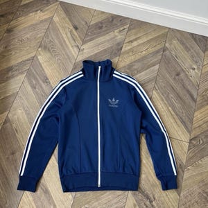Vintage 80s Adidas Full Zip Track Jacket Blue - Etsy