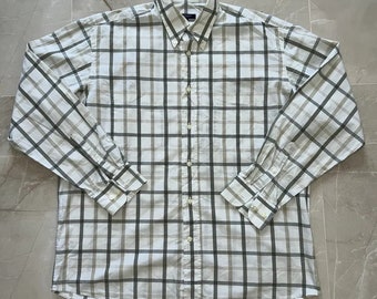 Chemise VTG Burberry London Dans une cellule de coton léger