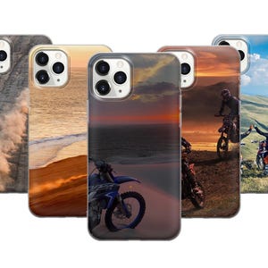 Motocross Motor Telefoon Case iPhone Cover voor iPhone 15/14 Pro 13 12 11 7/8/SE 2022 Samsung S23 S22 S21 S20FE Huawei Mate20 30 40 Pro