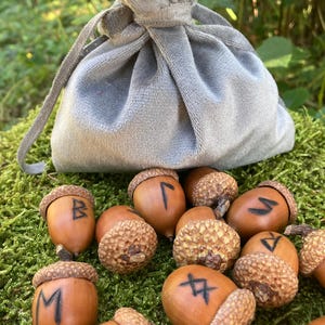 Elder Futhark Acorn Rune Set - Handmade Celtic Runes for Divination ...