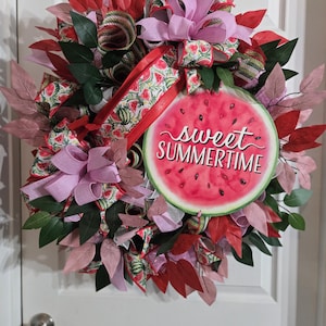 Watermelon Summer Wreath Farmhouse Front Door Decor
