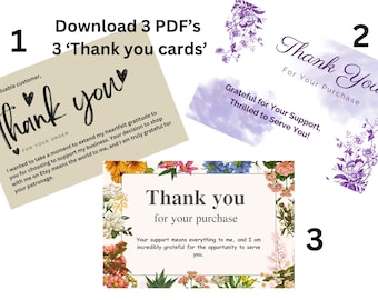 Thank You Cards for Etsy Sellers - Add a Personal Touch to Your Orders