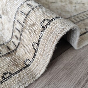 5x9 Oushak Rug: Vintage Handmade Wool Turkish Area Rug