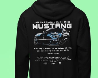 Sweat à capuche bleu Shelby Mustang GT 500