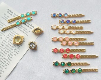 Einzigartige kundenspezifische Edelstein-Armband-Uhr, mehrere Farben-Naturstein-Armband-Uhr, Gold handgefertigtes Statement-Uhr-Zubehör, perfektes Geschenk