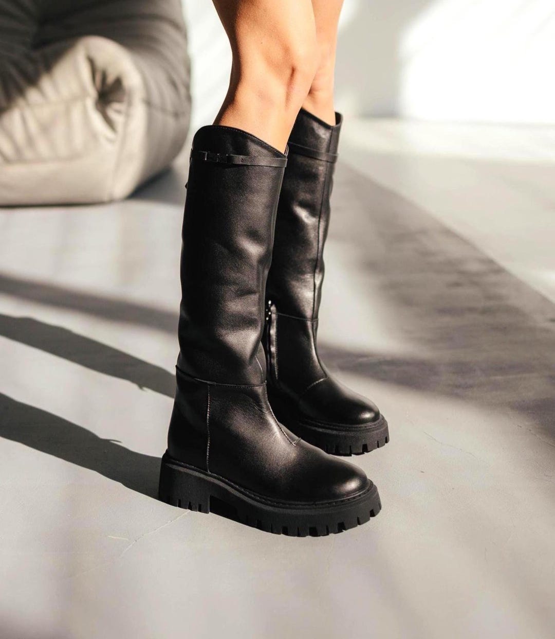 Wittchen Schwarze Stiefel Breiter Schaft Signature-reitstiefel