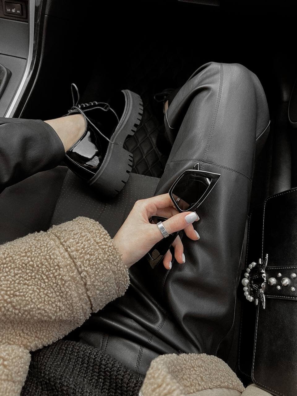 Flats, Genuine Leather Loafers, Chunky Loafers, Black