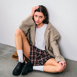 Black Leather Chunky Loafers, Square Toe Platform Loafers, Women's Black Leather Shoes image 7