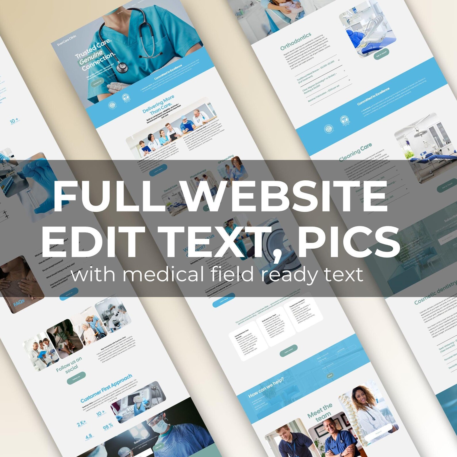 Medical Website Squarespace Template for Doctors, Medical Clinic Nurse