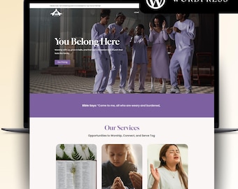 Church Wordpress Website, Church Website Template, Church Wordpress Templates, Religion Website Template, Christian Website Design Template