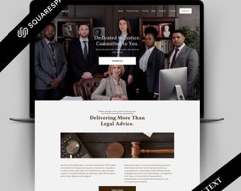 Websitesjabloon premium advocatenkantoor Squarespace 7.1, luxe websjabloon advocaat en advocaat, website notaris met hoge conversie, Wix Wordpress-site