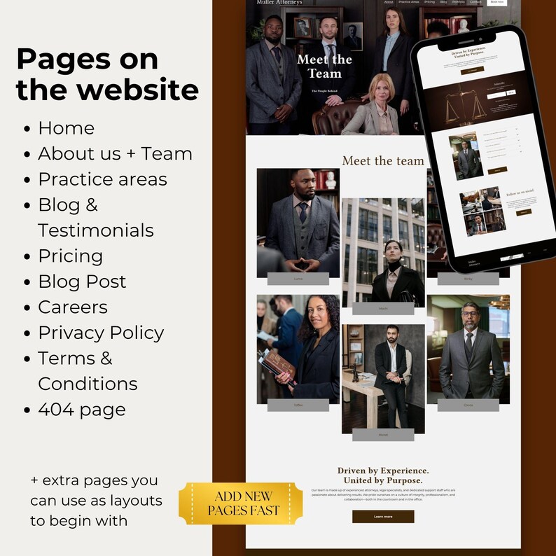 Notary Law Firm Website Template Squarespace 7.1, Highend Attorney