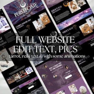 Spiritual Squarespace Template Tarot Website, Tarot Reader Squarespace Website Template Witch Website Squarespace Sales Page Website Landing