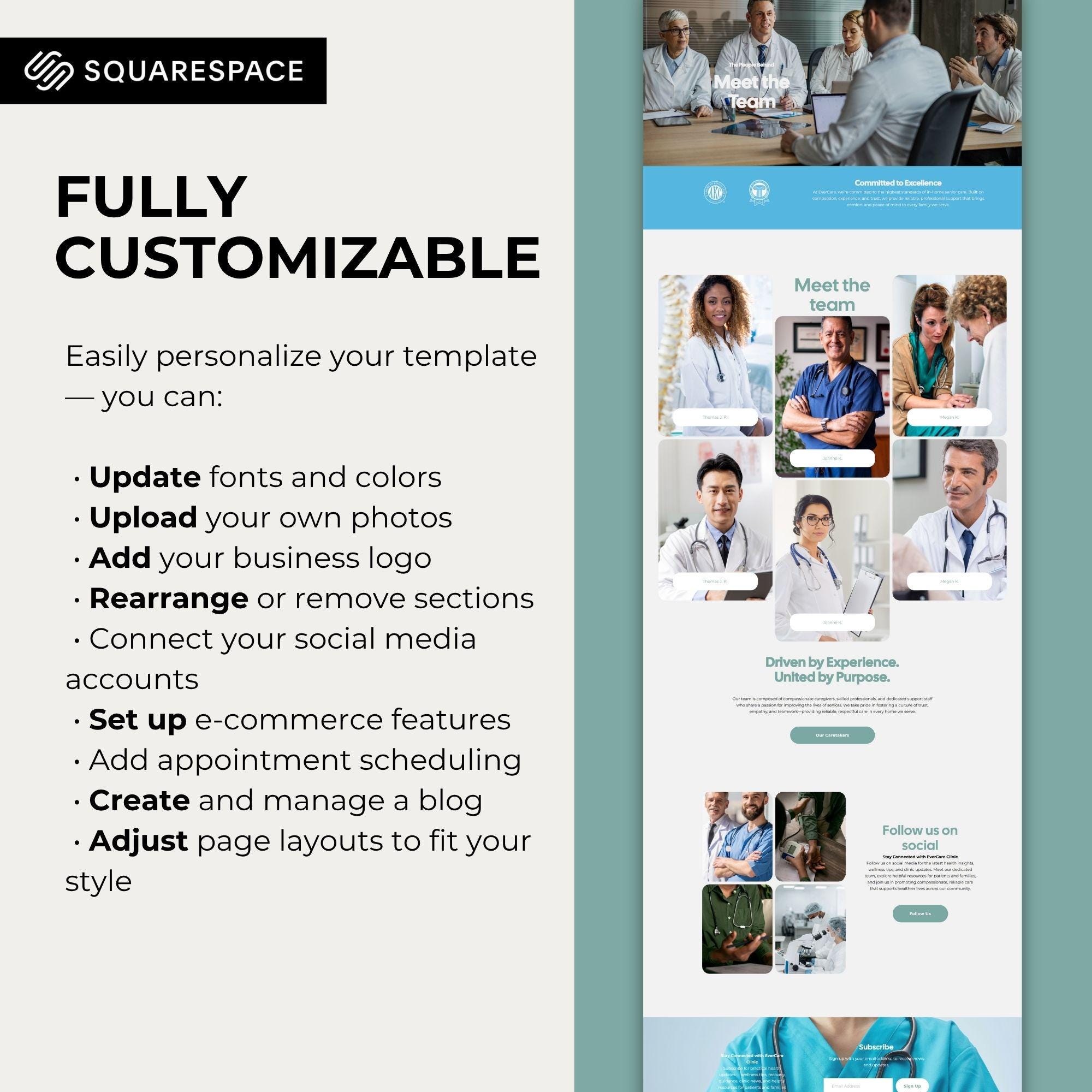 Medical Website Squarespace Template for Doctors, Medical Clinic Nurse ...