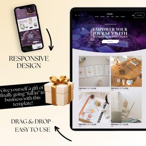 - Spiritual mystical Reiki website design for astrology and tarot practitioners.
