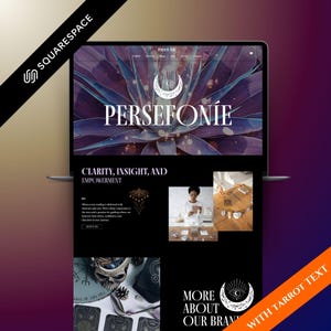 Wellness Squarespace Template, Energy Healer Website Theme — Modern, Minimal, Clean, Responsive Tarot Landing, Editable, SEO-Friendly Design