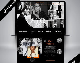 Webbplatsmall för fotograf i Squarespace, svartvita bröllopsfotograferingar i Squarespace 71, webbplats för portfolio för fotografer med bröllopsfotografering