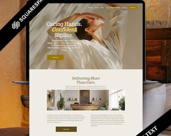 Medspa Squarespace Website Template, Esthetician Luxury Spa & Beauty Salon Aesthetics, Skin and Wellness Site Acuity Scheduling Template