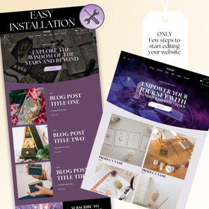 - Spiritual and mystical website design for feminine coaches and healers.
