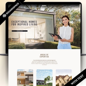 Real Estate Squarespace Template, Realtor Squarespace 7.1 Template, Squarespace Website Template, Modern Agency Website Listing Presentation