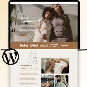 Doula Wordpress Theme, Birth Worker Elementor Theme, Business Theme Website Template Coaches Bloggers Female Entrepreneur, Ecommerce Website