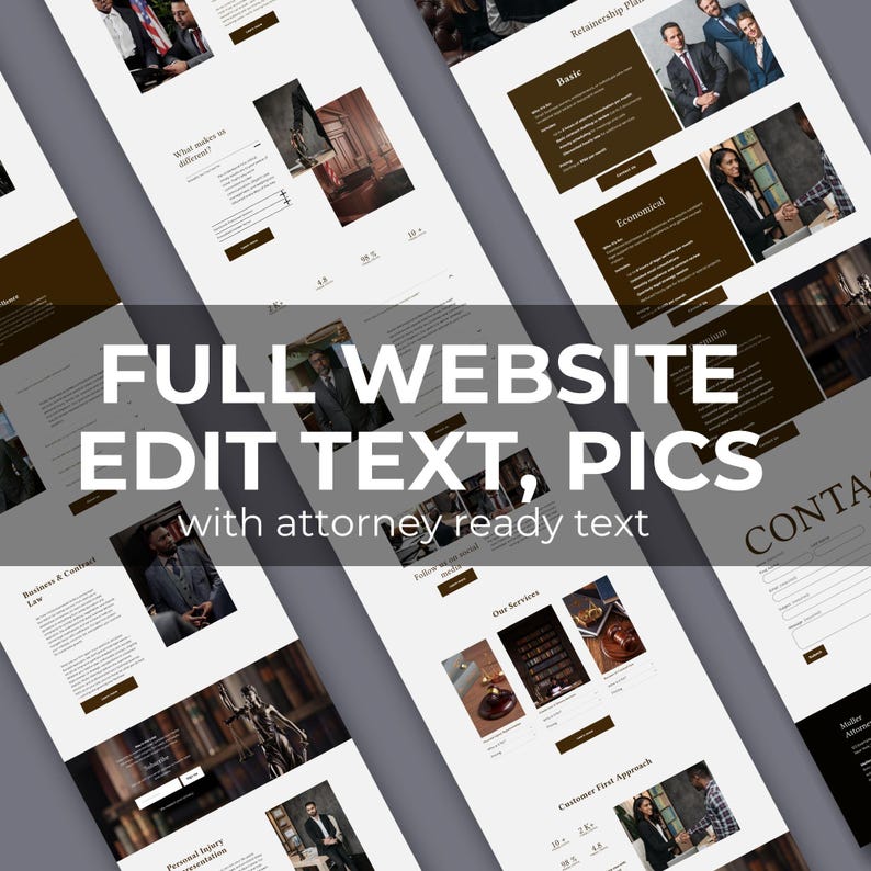 Notary Law Firm Website Template Squarespace 7.1, Highend Attorney