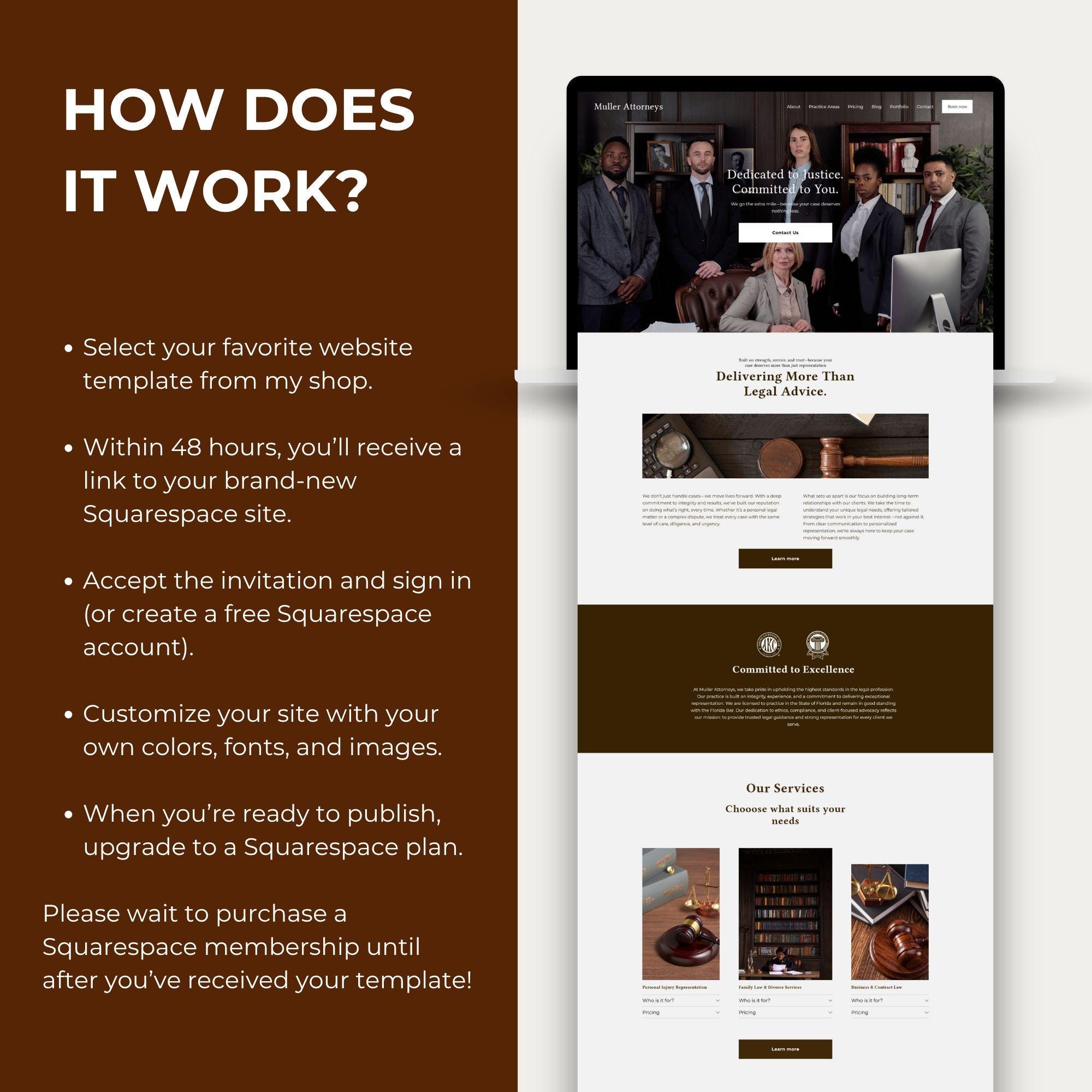 Solicitors Template Squarespace Lawyer & Law Firm Template, Legal Squarespace 7.1 Website ...