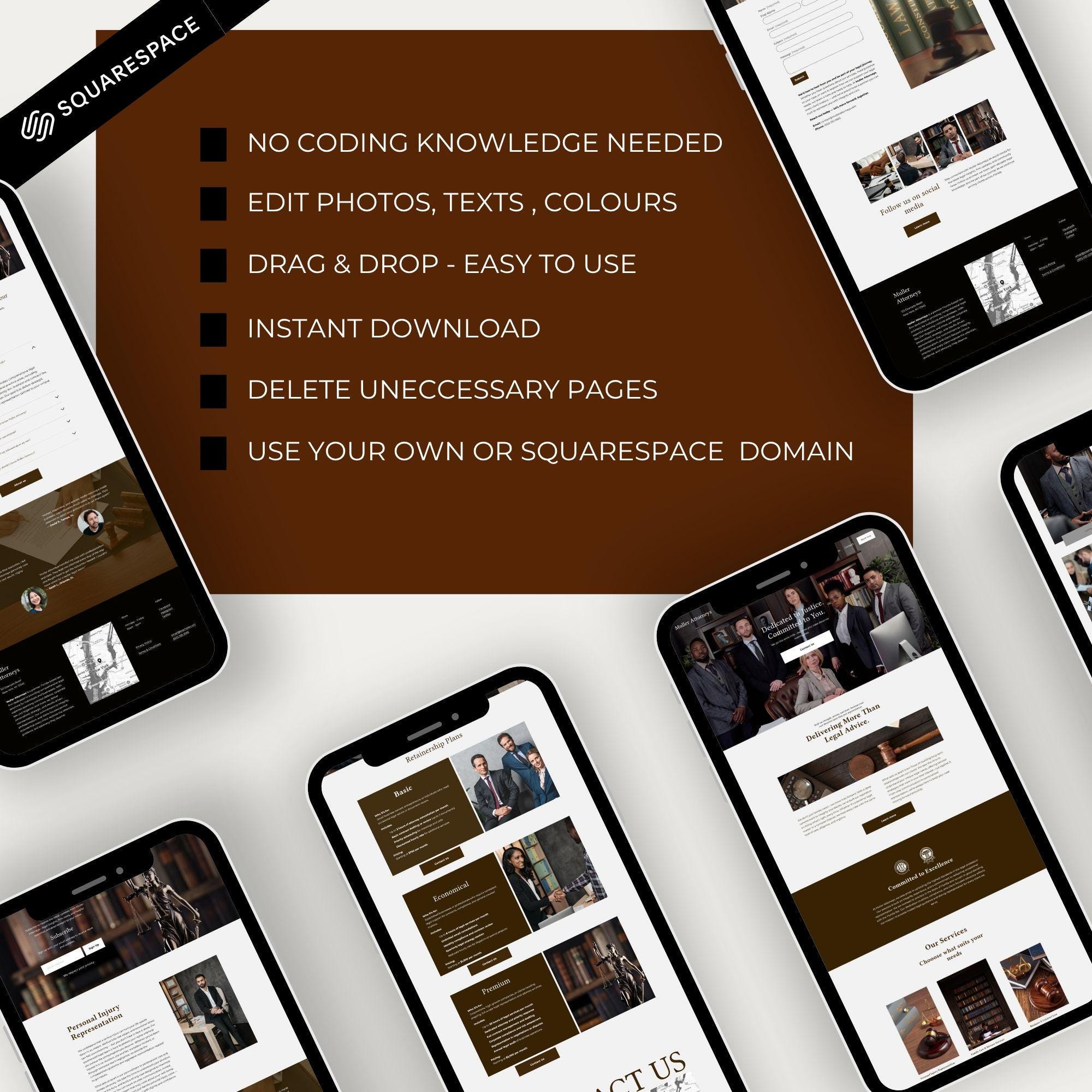Solicitors Template Squarespace Lawyer & Law Firm Template, Legal Squarespace 7.1 Website ...