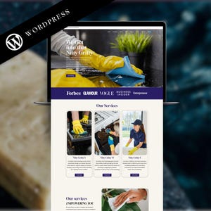 Modern Cleaning Business WordPress Website Template for Cleaning Companies and Service Providers | Editable Elementor Design | Professional Responsive Website for Cleaners and Small Businesses
