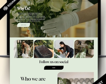 Reinigung Company Website, Reinigung Business Website Template, Squarespace Website Template, Squarespace Template 71 Hausmädchen Haushalt
