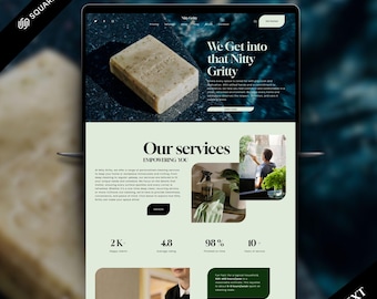 Squarespace Reinigung Firma Website, Squarespace Template 71 hausmädchen website, Reinigungsservice Business Website Template