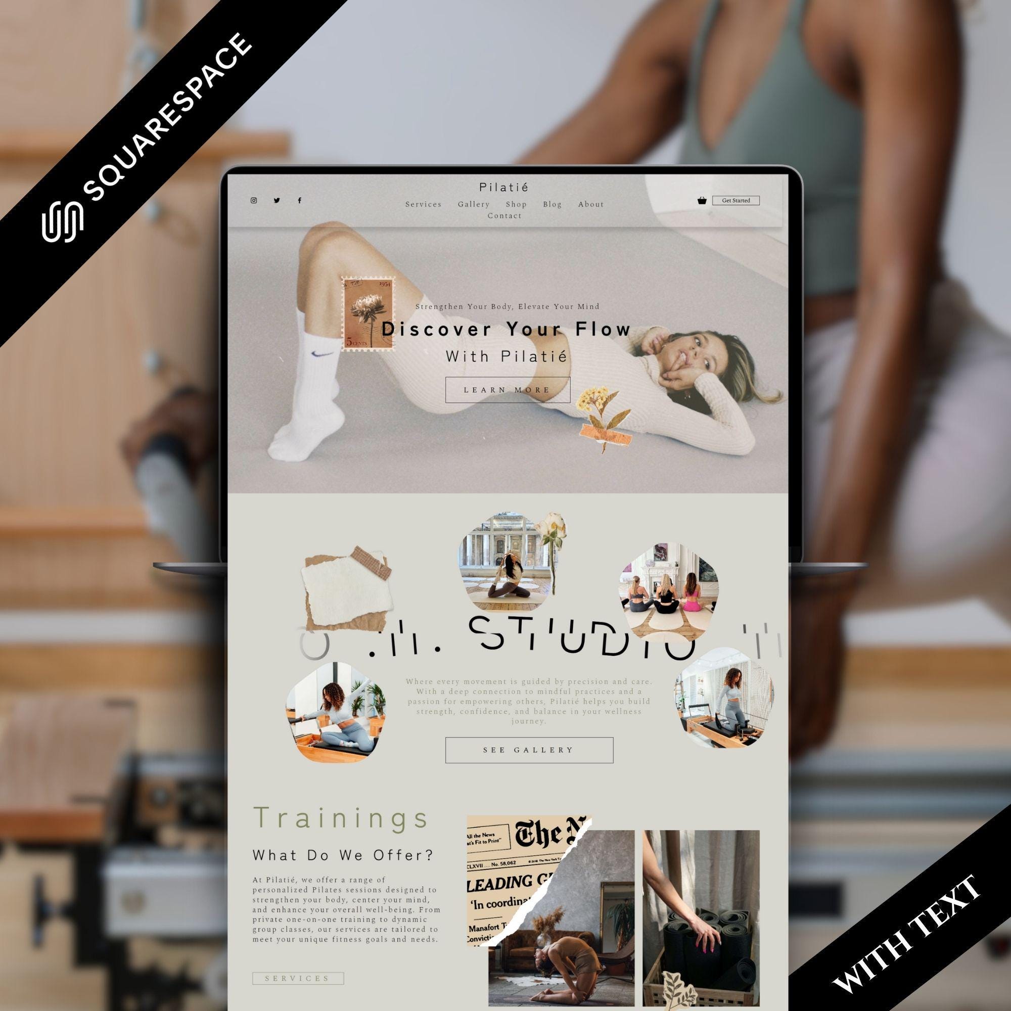 Squarespace ウェブサイトテンプレート ヨガ&ピラティス ウェブサイト Squarespace ウェブサイトテンプレート ヨガ&ピラティス ウェブサイト