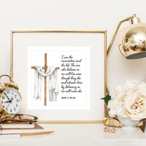 Easter Scripture Cards – Watercolor Bible Verse Prints (Digital Download)