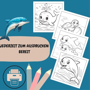 80 cute ocean animals to color for kids | Coloring page | Coloring page to print | Coloring pages PDF | Coloring pages for toddlers