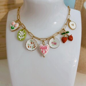 Pink Bow Charm Necklace