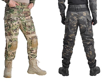 Pantalon camouflage militaire, Pantalon de jogging militaire, Pantalon de chasse Airsoft MultiCam, Pantalon tactique militaire pour homme, Pantalon de paintball multipoches