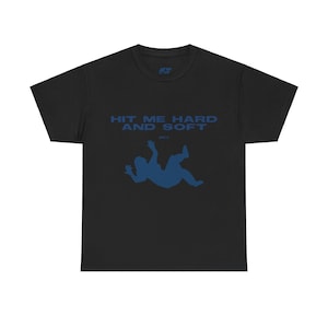 Hit me hart und weich Billie Eilish Album T-Shirt Grafik-T-Shirt Merchandise Merch 2024 Schwarz Blau Bild 1