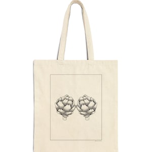 Artichokes Cotton Canvas Tote Bag