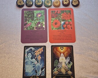 Chakra Inzicht Kaartlegging met 7 kaarten van de Dreams of Gaia Tarot
