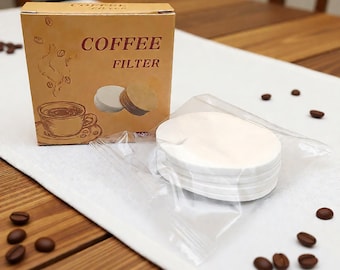 300x Espresso Paper Filters Round 51/53/58/64 mm – Coffee Filters for Portafilters & AeroPress Accessories
