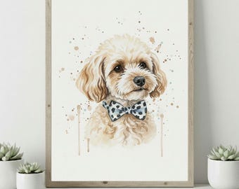 Custom Dog Portrait: Hand-Painted Watercolor Pet Memorial