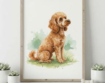 Custom Dog Portrait: Hand-Painted Watercolor Pet Memorial