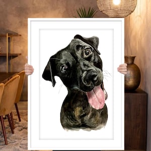 Hundeportrait, individuelles Haustierportrait, Hundeliebhaber-Geschenk, individuelles Haustierportrait, Hunde-Denkmal, Haustier-Verlust-Geschenk, personalisiertes Hundegemälde, Haustierportrait