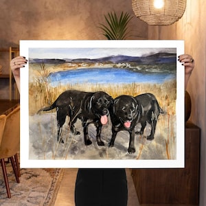 【絵画】犬2匹 小屋の 2 匹の犬 | Conradijn Cunaeus