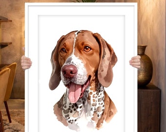Custom Watercolor Pet Portrait: Dog Memorial Painting