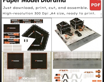 Diorama stampabile in scala 1/64 – 6 progetti PDF per Hot Wheels e Matchbox