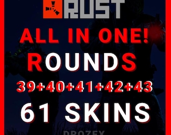 Rust All Rounds 39 + 40 + 41 + 42 + 43 [Total 61/61 Skins] - Twitch Drops