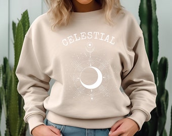 Celestial Sweatshirt, Energy, Celestial, Spiritual Mom Gift, Frequency Gift, Yoga Girl Gift, Crewneck Sweatshirt, Infused With Energy